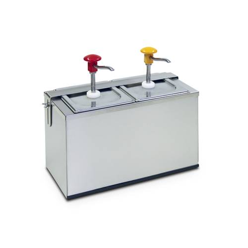 Professionele roestvrijstalen sausdispenser 2 x 3 liter