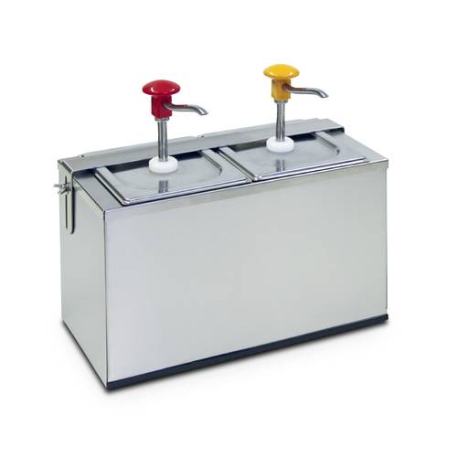 Professionele roestvrijstalen sausdispenser 2 x 3 liter