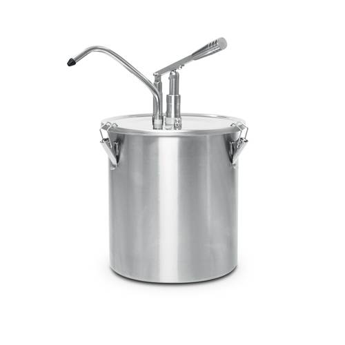 Professioneller Soßenspender aus Edelstahl mit 10-Liter-Hebel