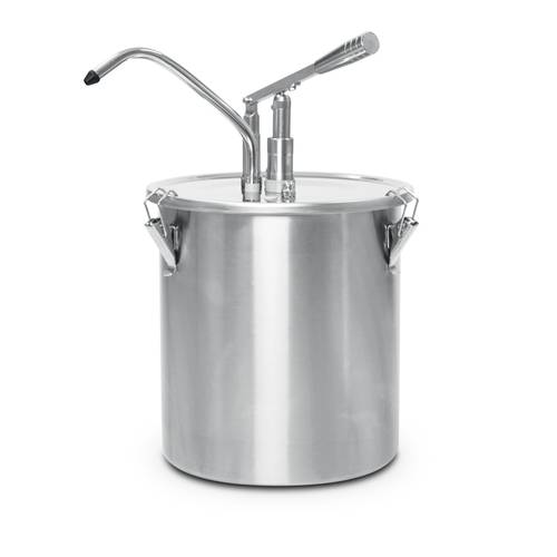 Professioneller Soßenspender aus Edelstahl mit 10-Liter-Hebel