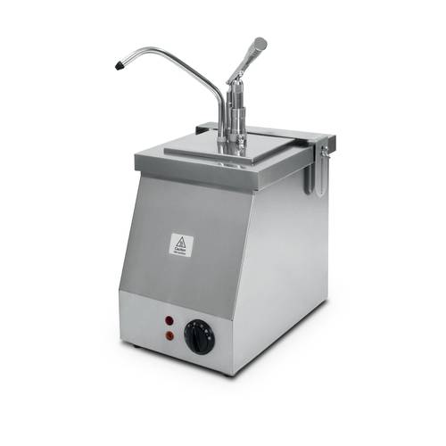 Dosatore a leva riscaldato professionale in acciaio inox da 3 Litri GN 1/6
