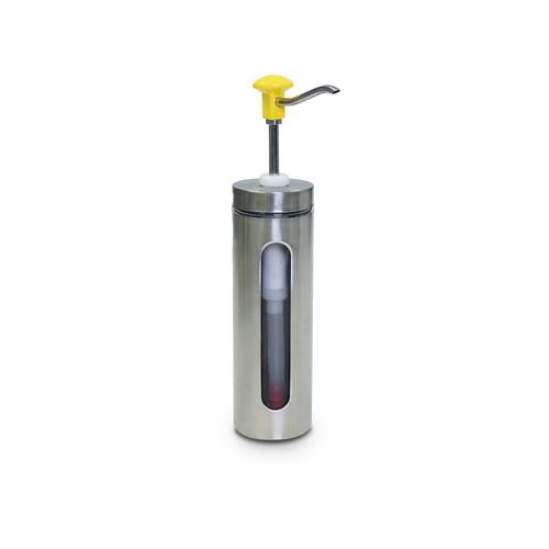 Stainless Steel Sauce Dispenser with Professional Manual Pump yellow