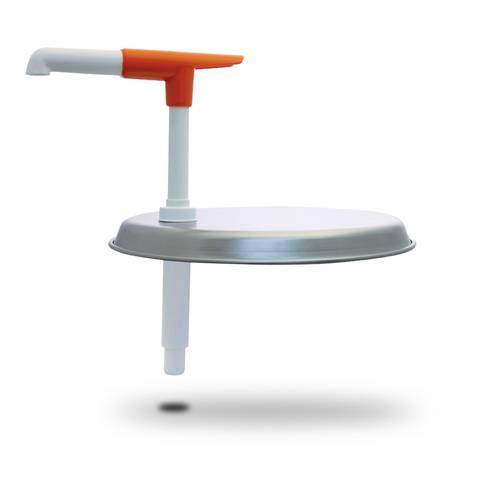 Aluminiumdeckel mit 28 cm Durchmesser und manuellem Pumpspender