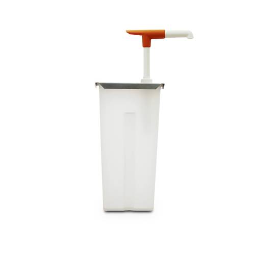 Dispensador de salsas y condimentos 5 litros con tapa de acero inoxidable