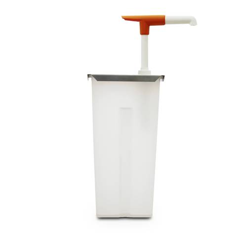 Dispensador de salsas y condimentos 5 litros con tapa de acero inoxidable
