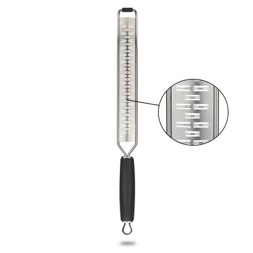 Grattugia in acciaio inox doppia per cioccolato con manico