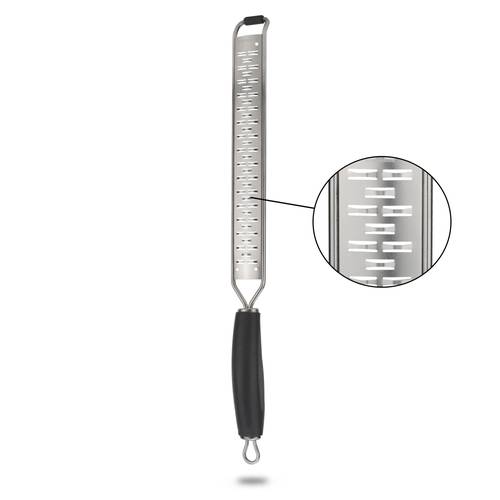 Grattugia in acciaio inox doppia per cioccolato con manico