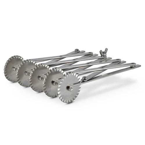 Cortapastas ajustable 5 cuchillas onduladas de acero inoxidable